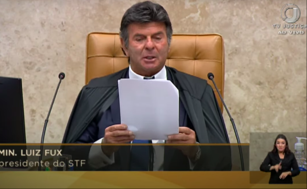 Ministro Luiz Fux - Pronunciamento Ministro Luiz Fux - Pronunciamento